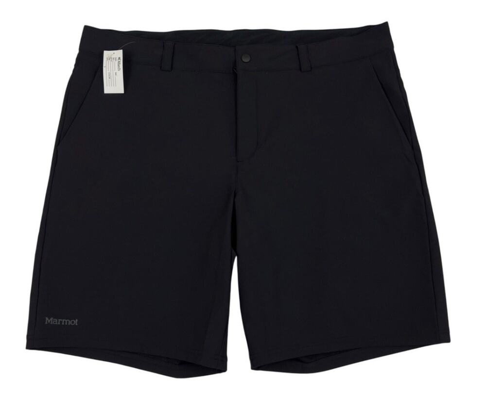 Marmot Arch Rock Shorts Men 40 Black Stretch Nylon Hiking Travel Short 8” NWT